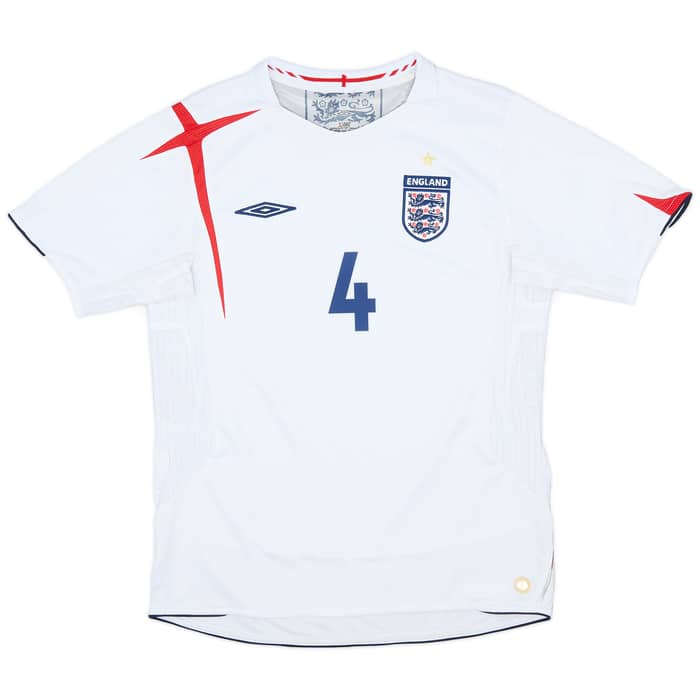 2005-07 England Home Shirt Gerrard #4 - 8/10 - (M)
