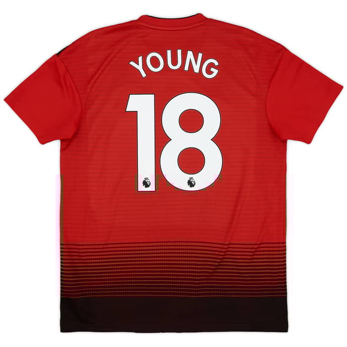 2018-19 Manchester United Home Shirt Young #18 - 9/10 - (M)