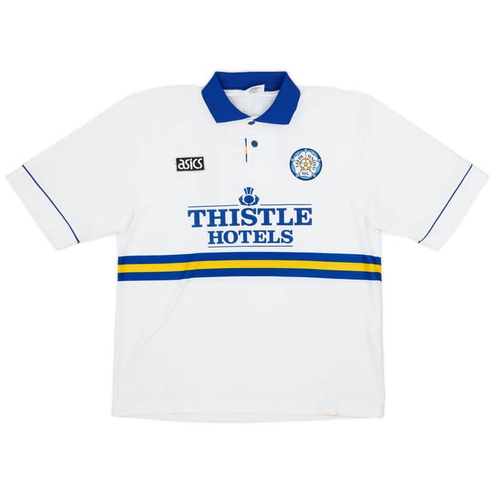 1993-95 Leeds United Home Shirt Yeboah #21 - 7/10 - (L)