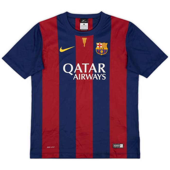 2014-15 Barcelona Basic Home Shirt Messi #10 - 9/10 - (L.Boys)