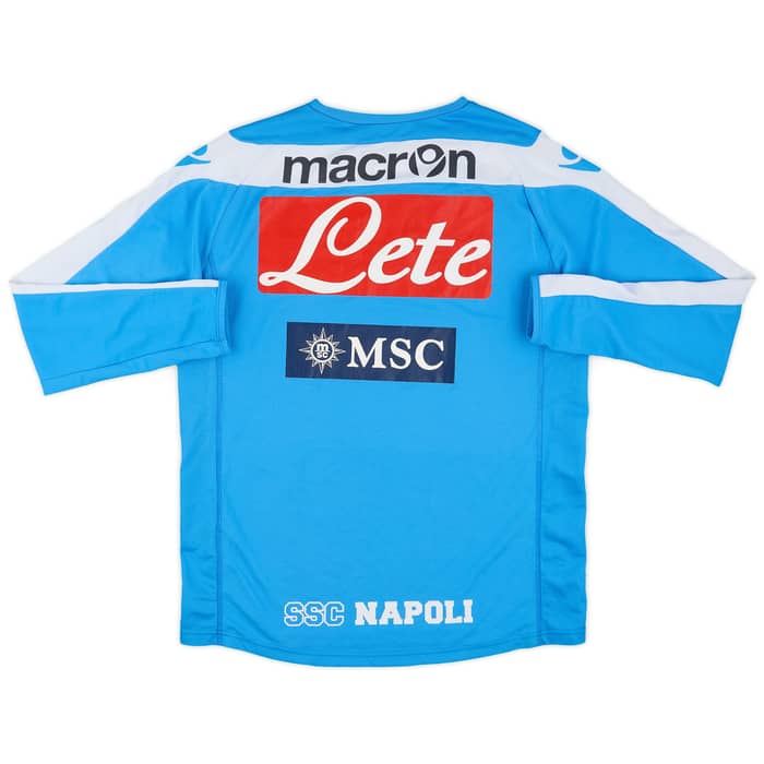 2011-12 Napoli Macron Player Issue Training L/S Shirt #6 - 7/10 - (M)