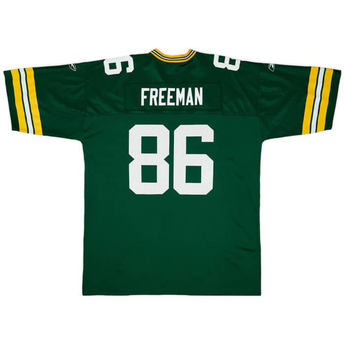 2001 Green Bay Packers Freeman #86 Reebok Home Jersey - 9/10 - (XXL)