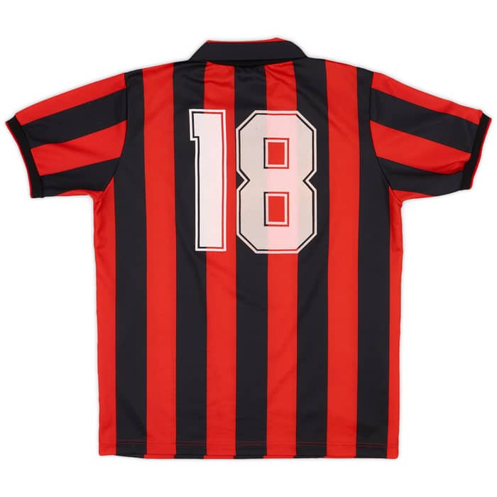 1990-91 AC Milan Home Shirt #18 - 6/10 - (XL)