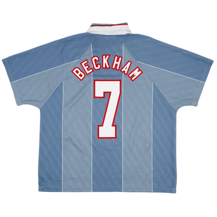 1996-97 England Away Shirt Beckham #7 - 6/10 - (XXL)