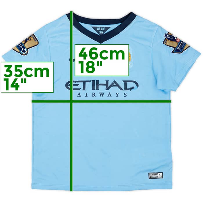 2014-15 Manchester City Home Shirt & Shorts - 6/10 - (4-5 Years)