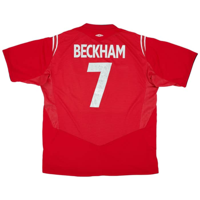 2004-06 England Away Shirt Beckham #7 - 6/10 - (XL)
