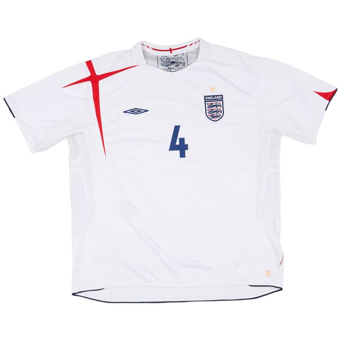2005-07 England Home Shirt Gerrard #4 - 5/10 - (3XL)