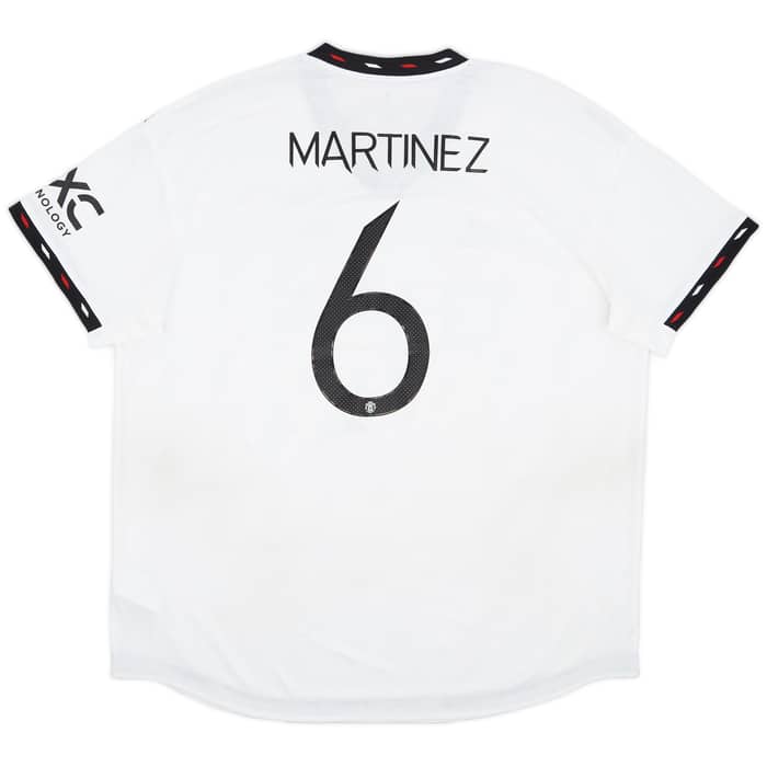 2022-23 Manchester United Authentic Away Shirt Martinez #6 - 6/10 - (XXL)