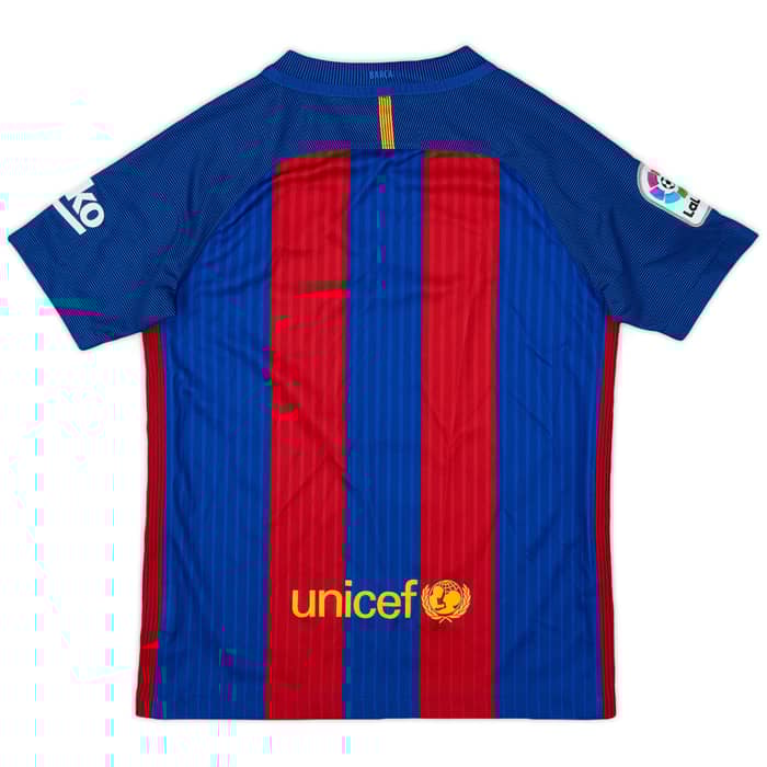2016-17 Barcelona Home Shirt - 8/10 - (M.Boys)