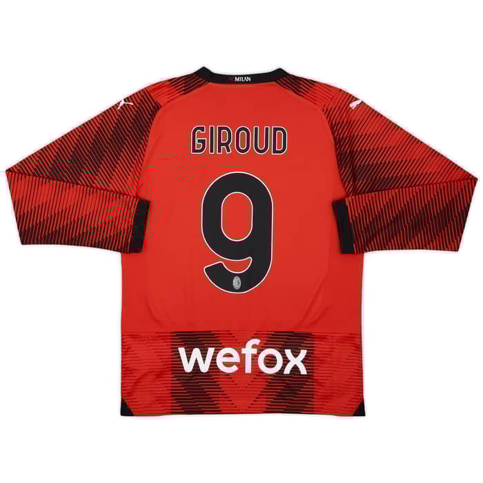 2023-24 AC Milan Home L/S Shirt Giroud #9 (M)
