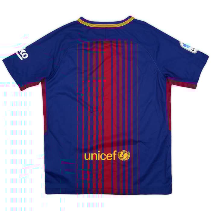 2017-18 Barcelona Home Shirt - 9/10 - (L.Boys)