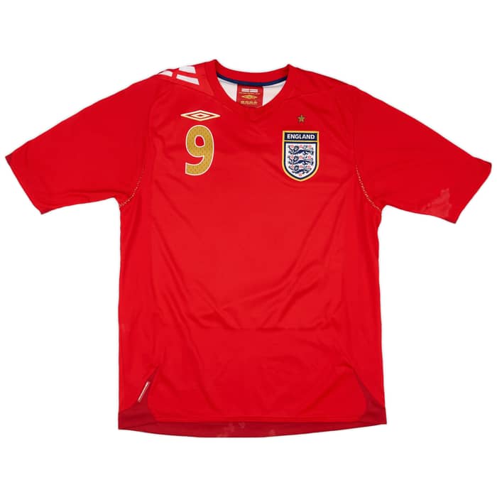 2006-08 England Away Shirt Rooney #9 - 8/10 - (L)