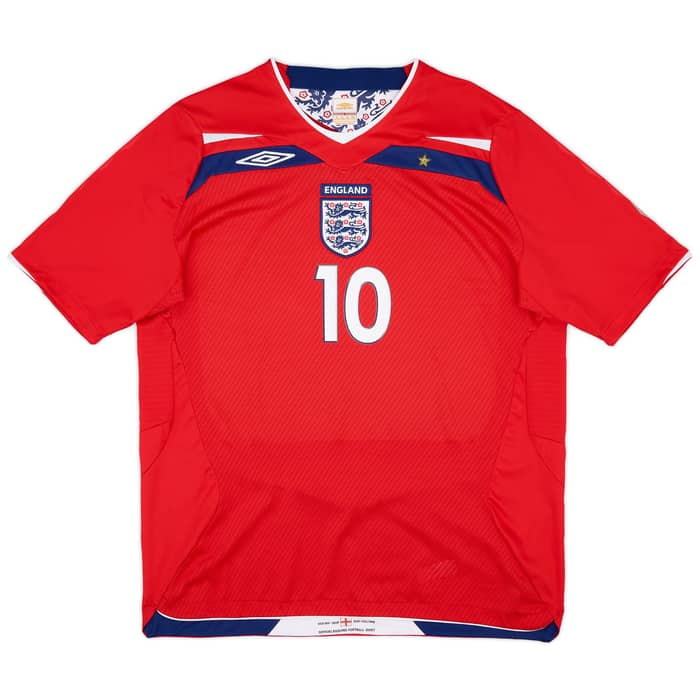 2008-10 England Away Shirt Rooney #10 - 8/10 - (XL)