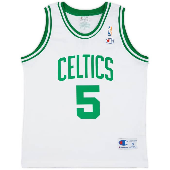 2007-10 Boston Celtics Garnett #5 Champion Home Jersey - 8/10 - (S)