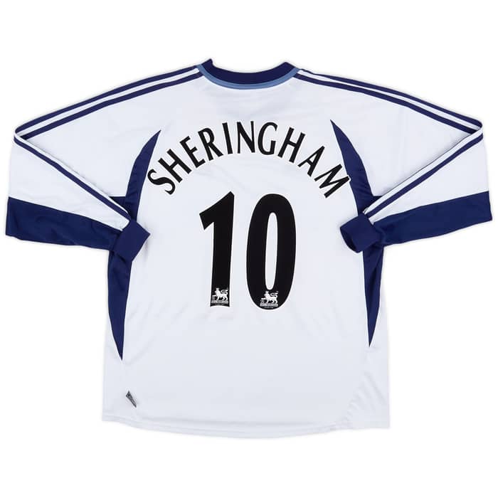 2001-02 Tottenham Home L/S Shirt Sheringham #10 - 8/10 - (XL)