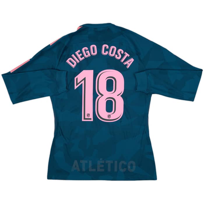 2017-18 Atletico Madrid Player Issue Third L/S Shirt Diego Costa #18 (L)