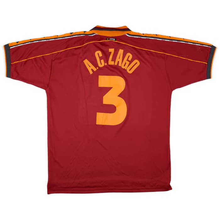 1998-99 Roma Home Shirt A. C. Zago #3 - 9/10 - (XXL)