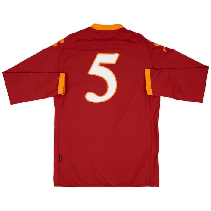 2009-10 Roma Match Issue Home L/S Shirt #5