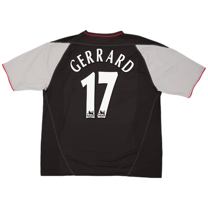 2002-04 Liverpool Away Shirt Gerrard #17 - 8/10 - (XL)