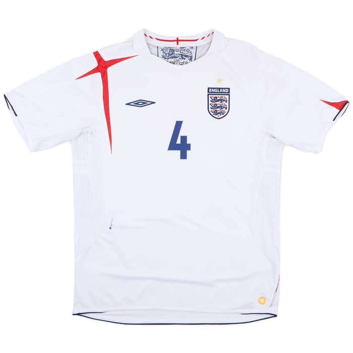 2005-07 England Home Shirt Gerrard #4 - 5/10 - (L)