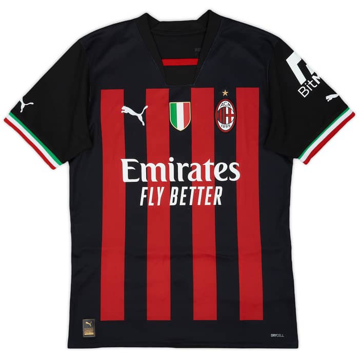 2022-23 AC Milan Home Shirt Theo #19 - 9/10 - (S)