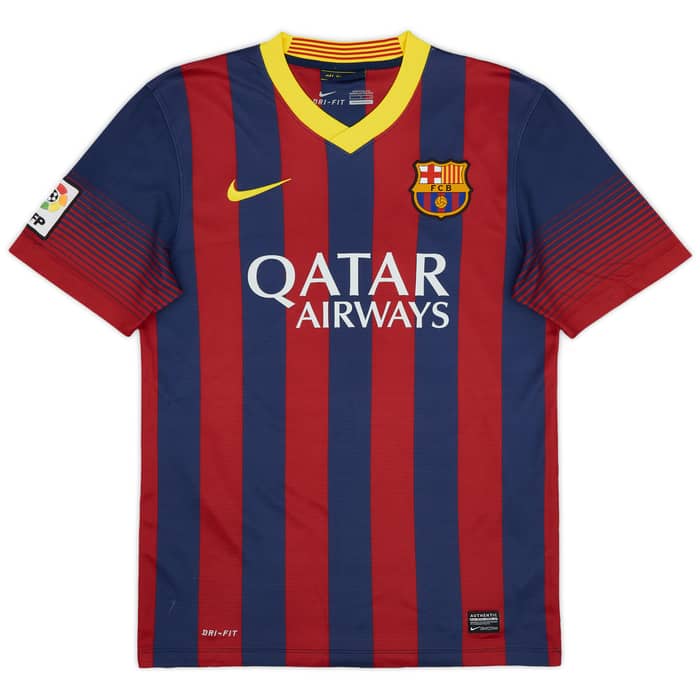 2013-14 Barcelona Home Shirt Messi #10 - 9/10 - (S)
