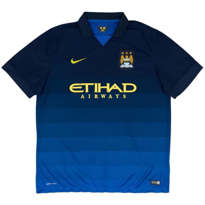 2014-15 Manchester City Away Shirt Silva #21 - 8/10 - (XL)