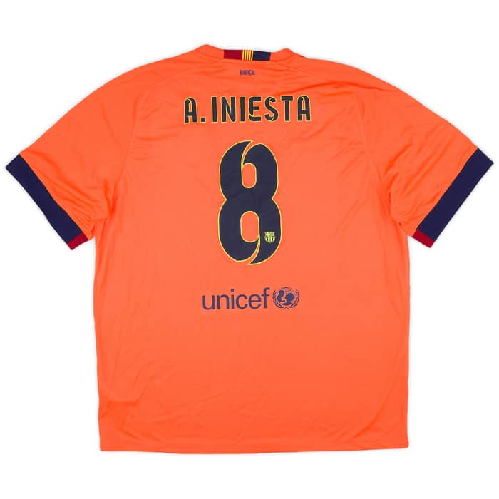 2014-15 Barcelona Away Shirt Iniesta #8 (XXL)