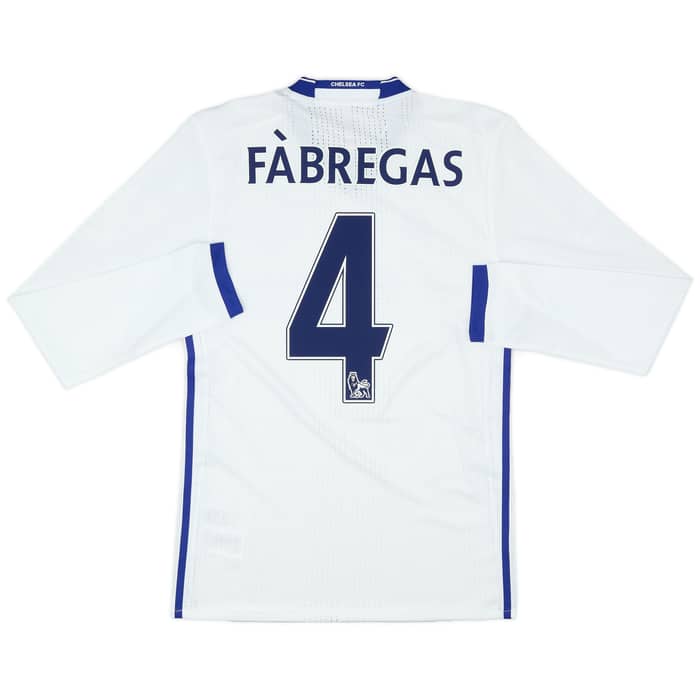 2016-17 Chelsea Player Issue Third L/S Shirt Fabregas #4 (S/M)