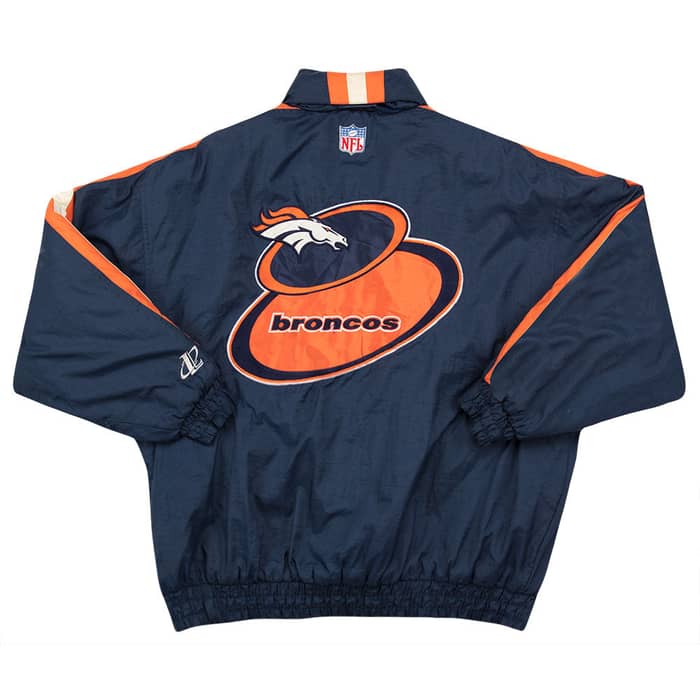 1990s Denver Broncos Logo Athletic Rain Coat XXL