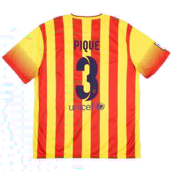 2013-14 Barcelona Away Shirt Pique #3 (XL)