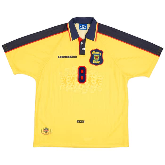 1996-99 Scotland Away Shirt Burley #8 - 8/10 - (XL)