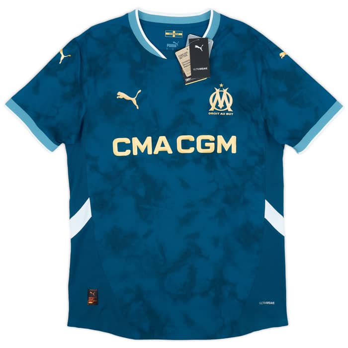 2024-25 Olympique Marseille Authentic Away Shirt Hojbjerg #23