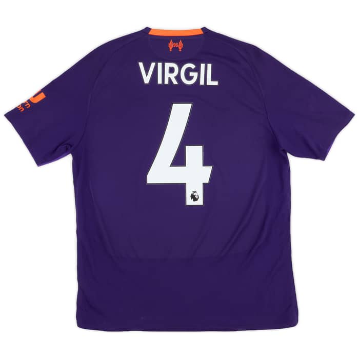 2018-19 Liverpool Away Shirt Virgil #4 - 10/10 - (S)