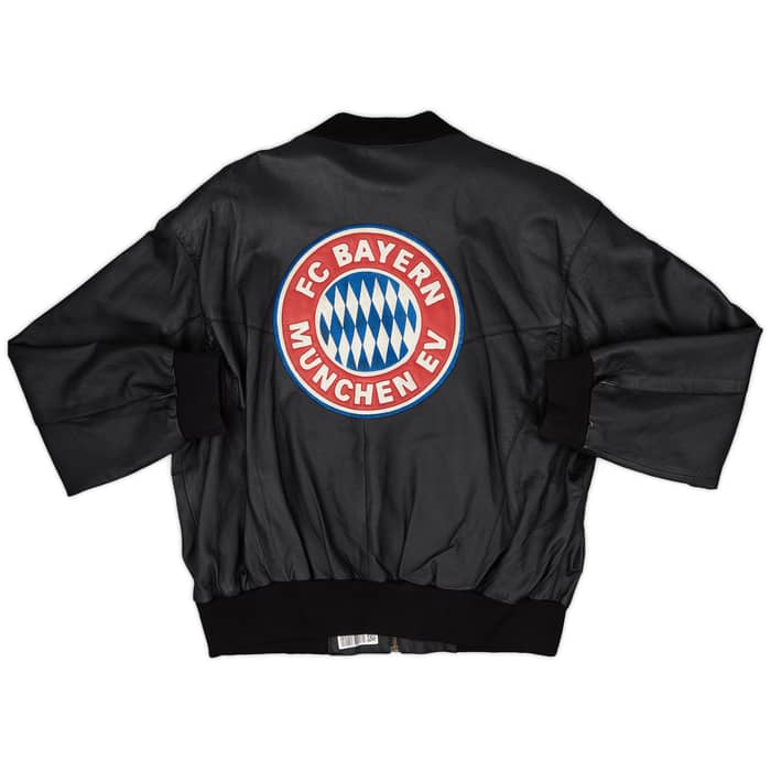 1995-96 Bayern Munich Leather Bomber Jacket - 8/10 - (XL)