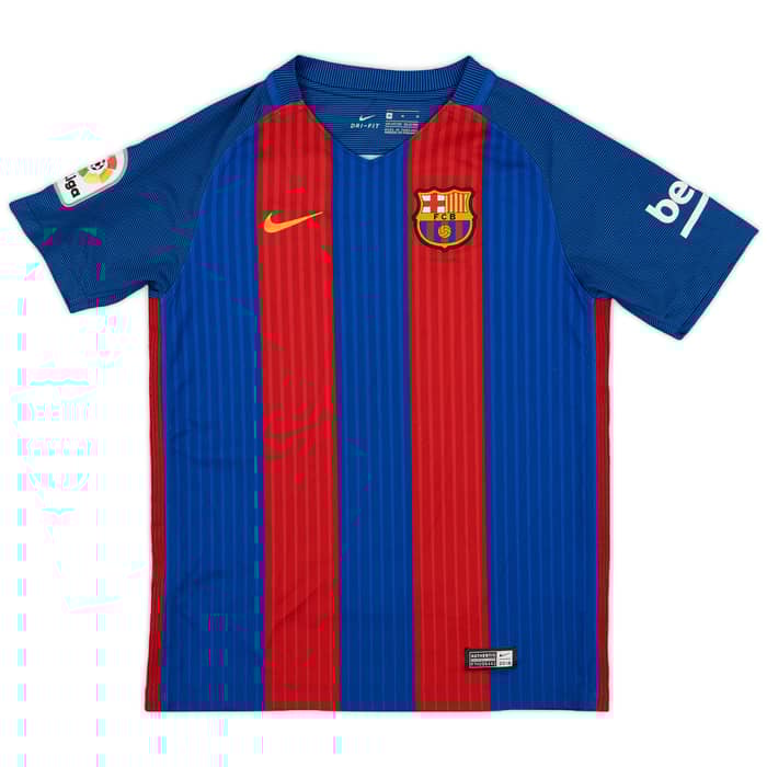 2016-17 Barcelona Home Shirt - 8/10 - (M.Boys)