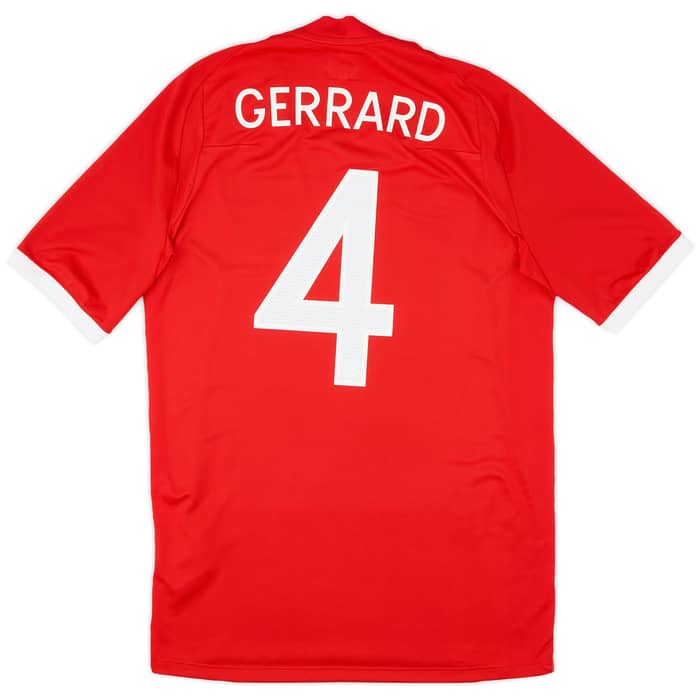 2010-11 England Away Shirt Gerrard #4 - 8/10 - (M)