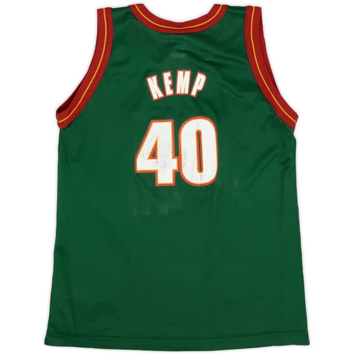 1995-97 Seattle SuperSonics Kemp #40 Champion Away Jersey (Good) L.Kids