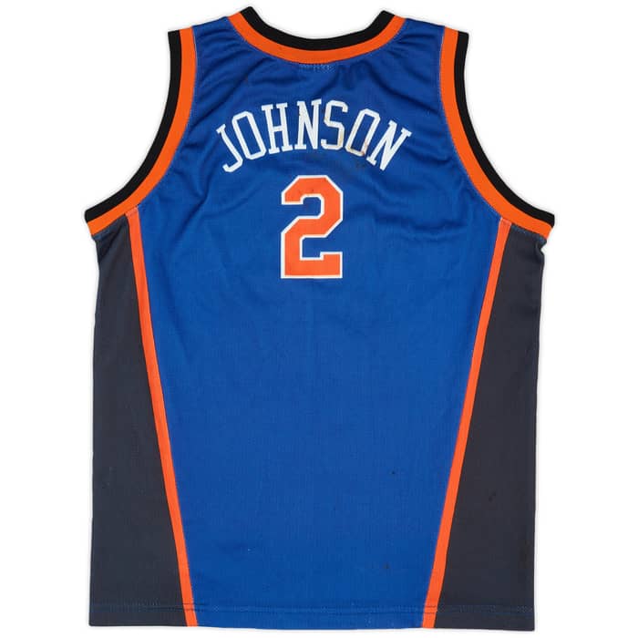 1997-01 New York Knicks Johnson #2 Champion Away Jersey (Good) XL.Kids