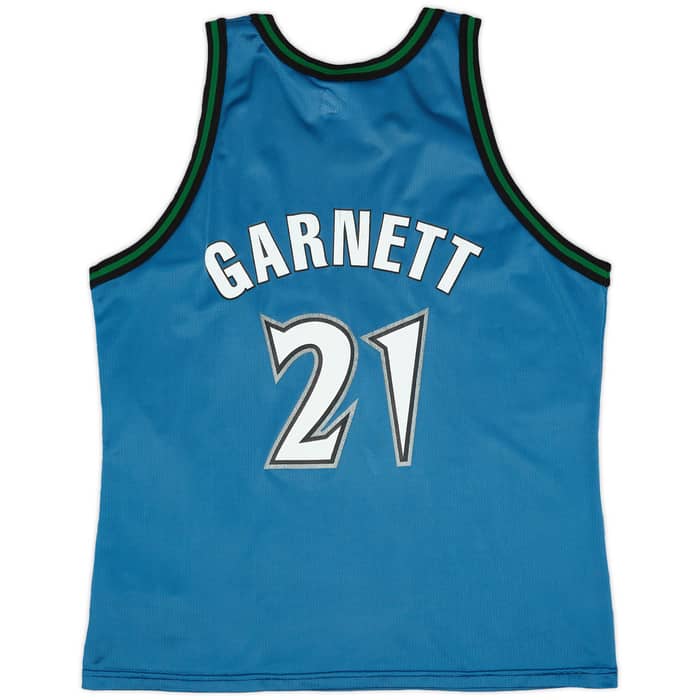 1996-02 Minnesota Timberwolves Garnett #21 Champion Away Jersey (Very Good) XL