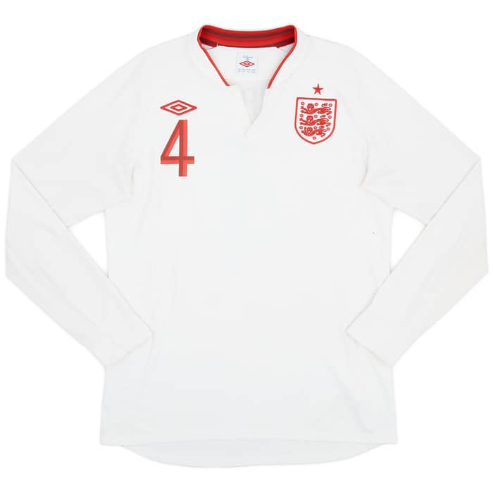 2012-13 England Home L/S Shirt Gerrard #4 - 6/10 - (M)