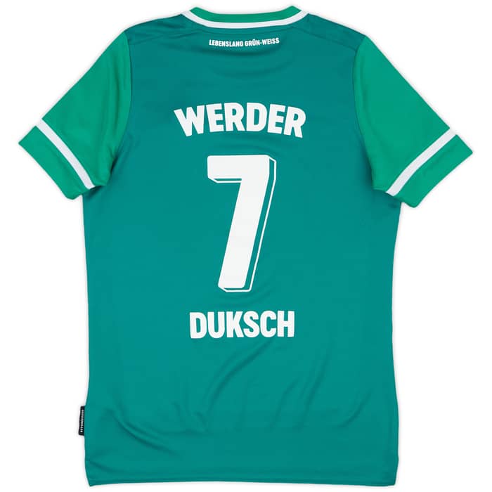 2021-22 Werder Bremen Home Shirt Duksch #7 - 8/10 - (XL.Boys)