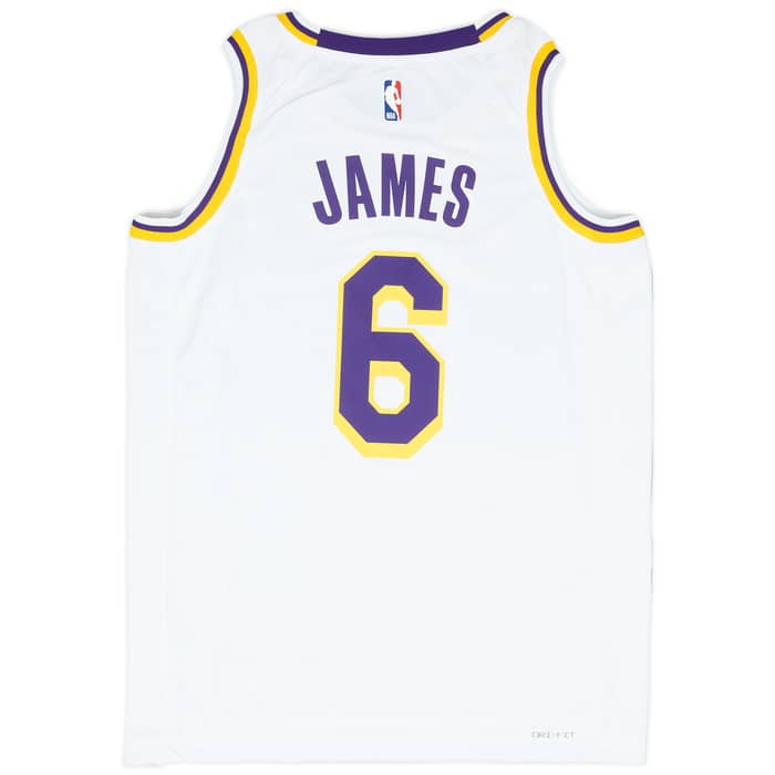 2021-23 LA Lakers James #6 Nike Swingman Home Jersey (M)