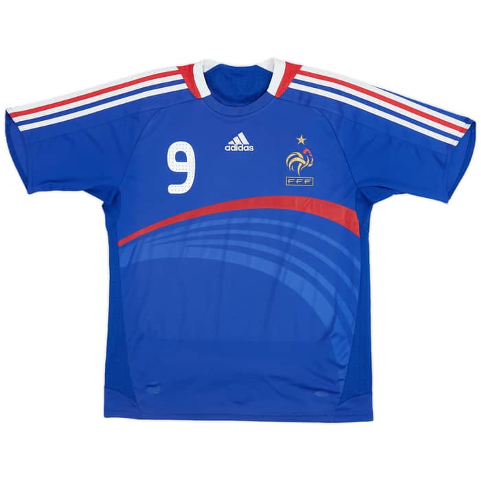 2007-08 France Home Shirt Benzema #9 - 6/10 - (M)
