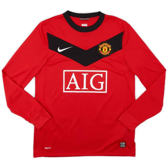 2009-10 Manchester United Home L/S Shirt Rooney #10 - 10/10 - (S)