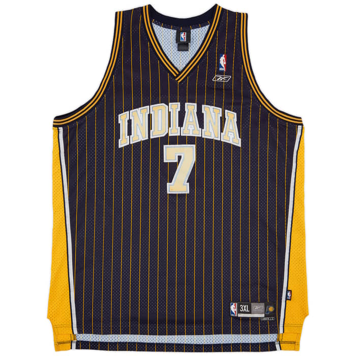 2004-05 Indiana Pacers O'Neal #7 Reebok Swingman Away Jersey - 5/10 - (3XL)