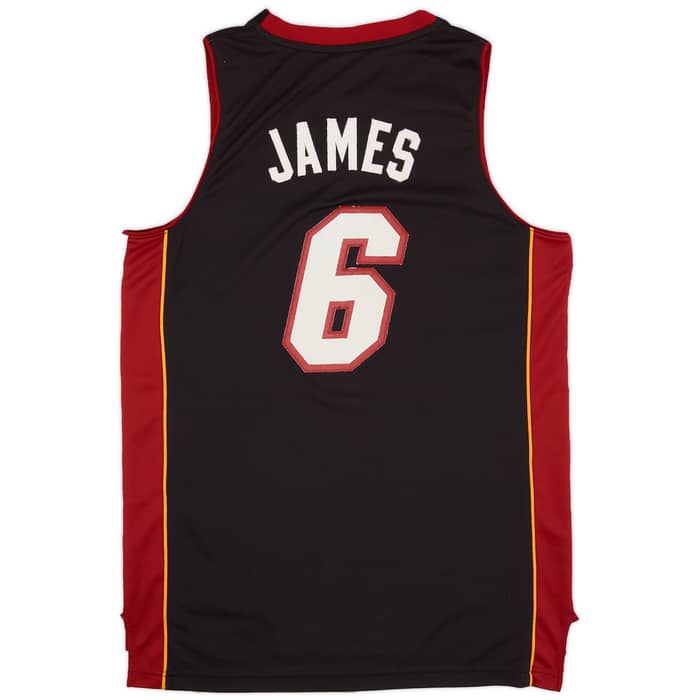 2010-12 Miami Heat James #6 adidas Swingman Away Jersey - 5/10 - (M)