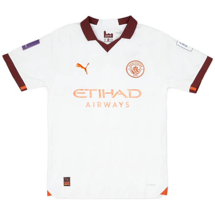 2023-24 Manchester City Match Issue Club World Cup Away Shirt Stones #5