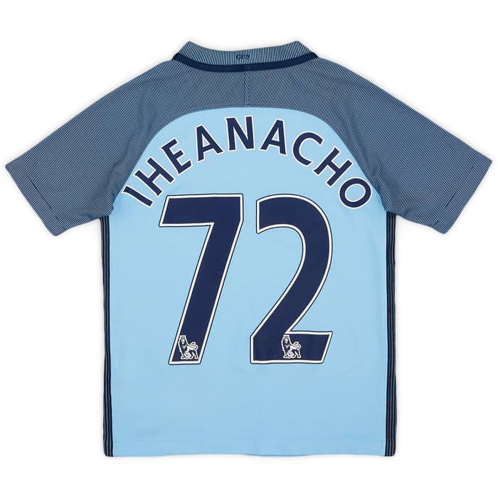 2016-17 Manchester City Home Shirt Iheanacho #72 - 6/10 - (S.Boys)