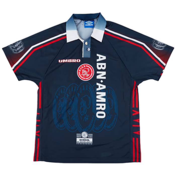 1997-98 Ajax Away Shirt F.De Boer #4 - 8/10 - (L)